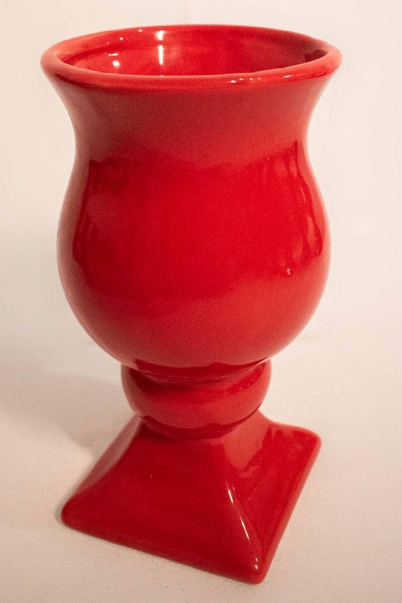 Vaso Cerâmica  Taça  Vermelho M - Vanessalocações