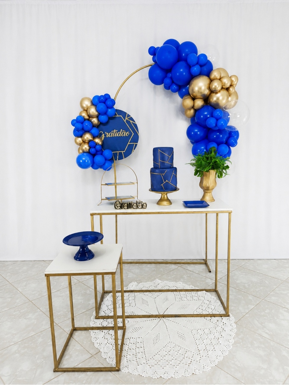 Mini Decoração Luxo Azul - CamaleãoLocaçoes