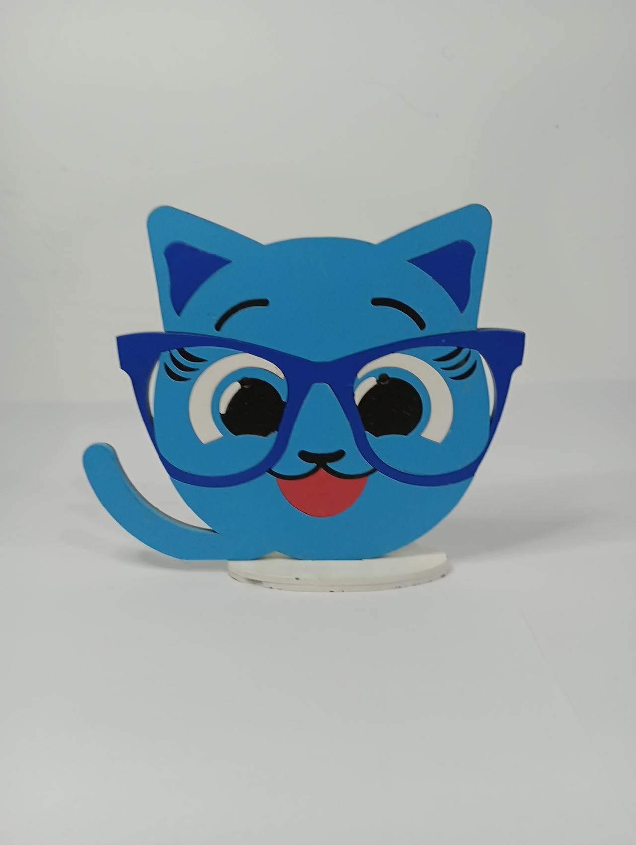Display Mdf Bolofofo Gatinho Azul - Vanessalocações