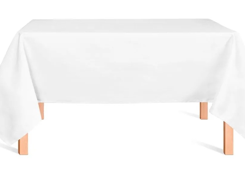 Toalha Oxford   Retangular - Branco -  3,4X1,50 - Vanessalocações