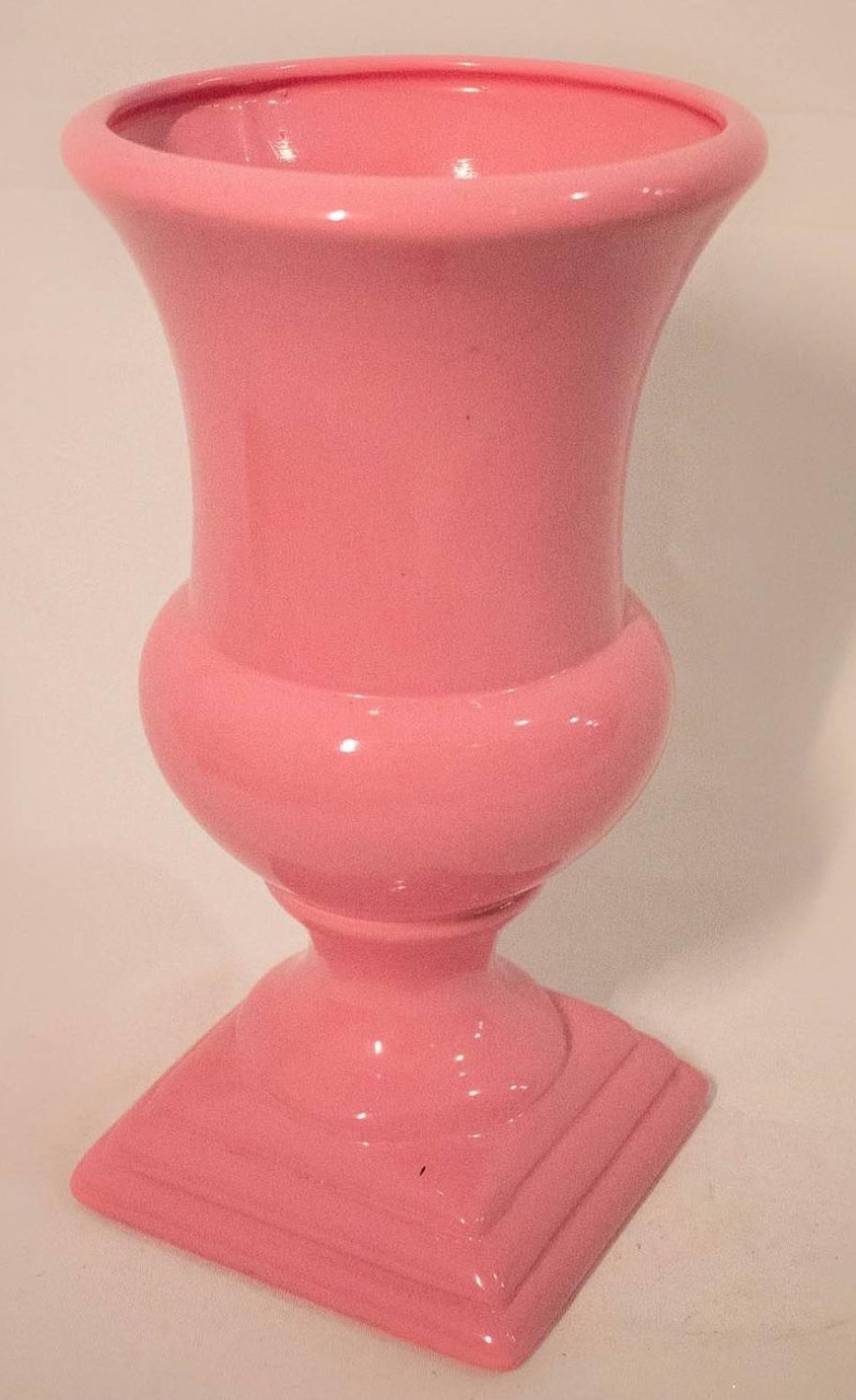 Vaso Cerâmica Taça  Rosa  - G - Vanessalocações