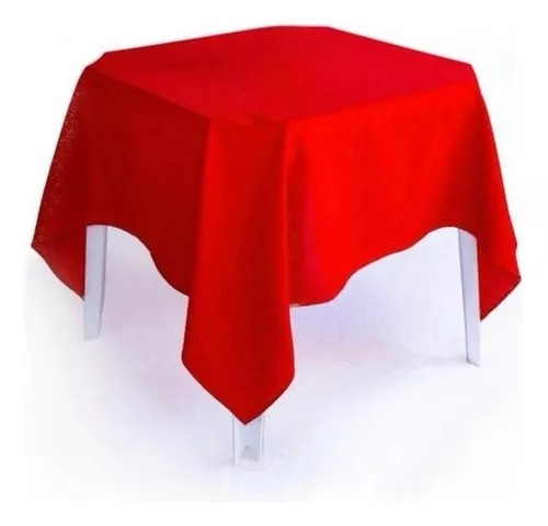 Toalha Em Oxford -  Quadrada  -  Vermelho - Vanessalocações