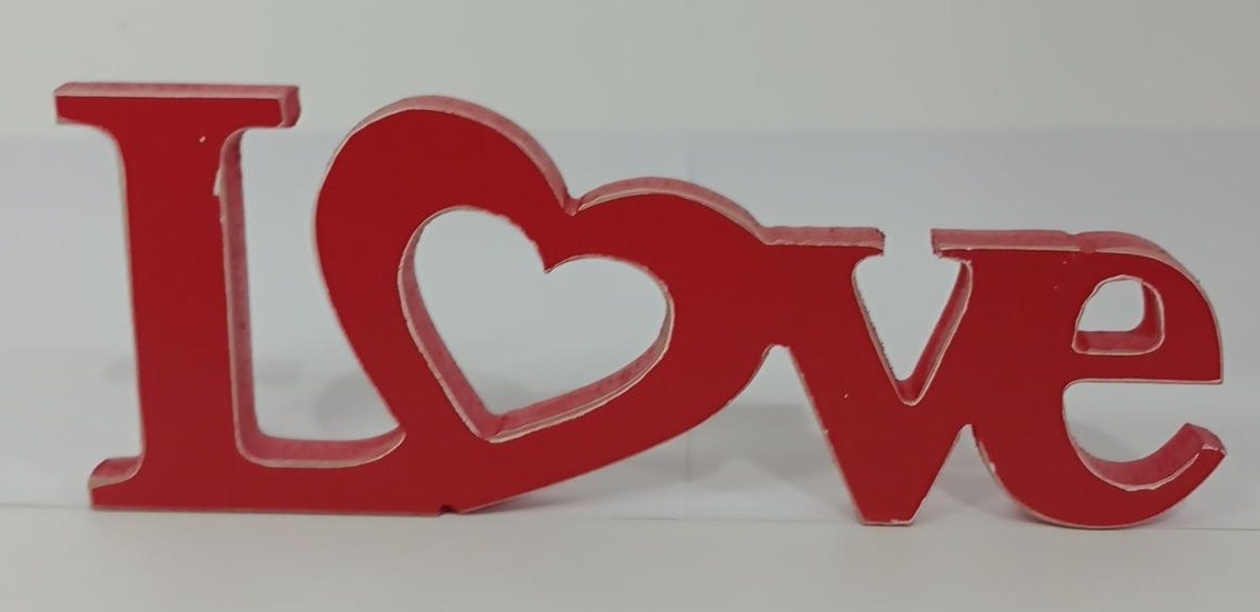 Letreiro Love Mdf Vermelho - Vanessalocações
