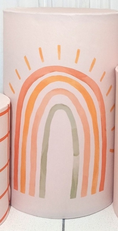 Capa P/ Cilindros G Arco Iris Boho - Vanessalocações