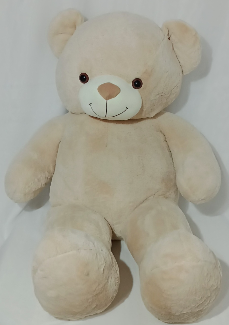 Urso Pelúcia Creme Gigante Jered - Vanessalocações