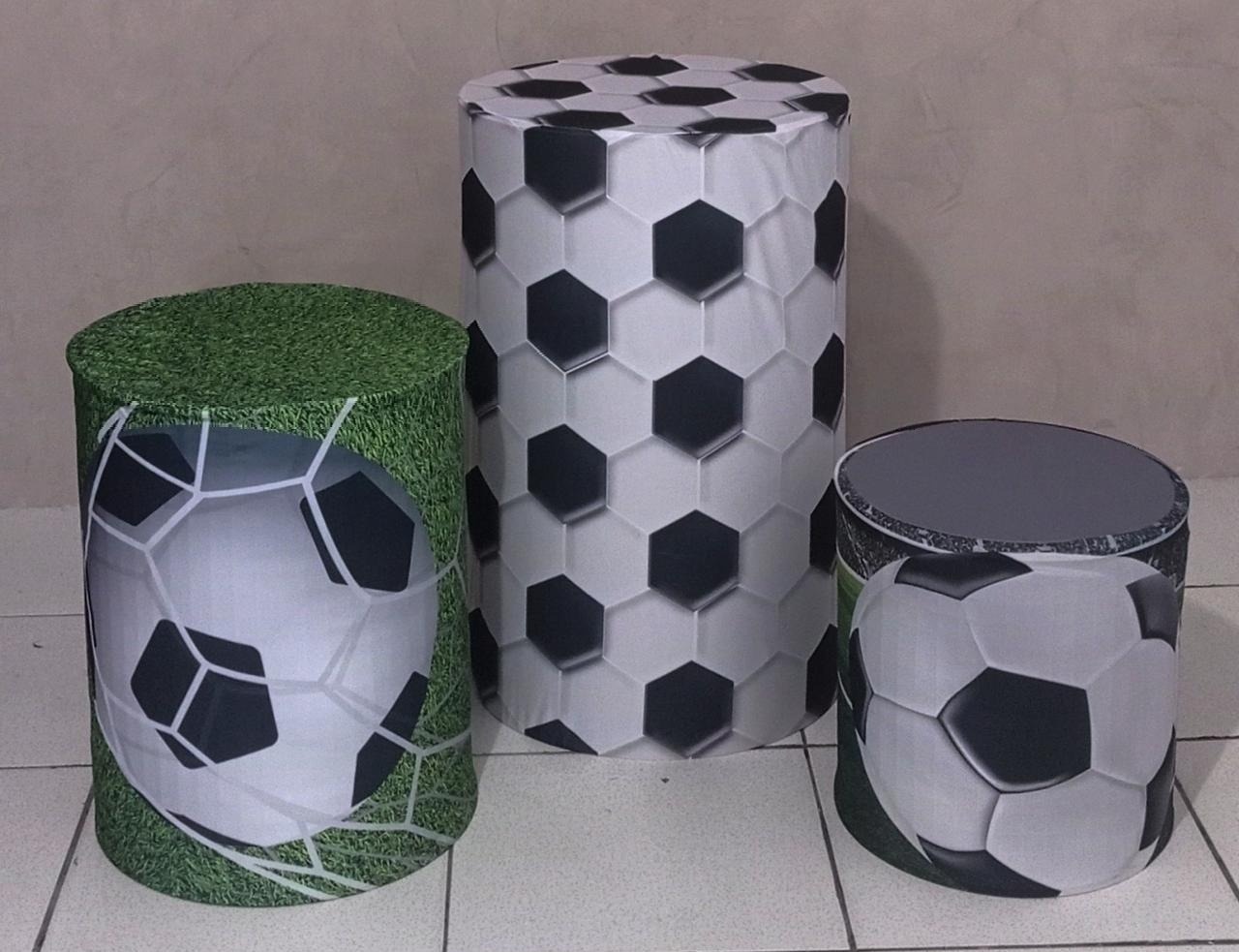 Trio de Capas Para Cilindro  Futebol  - Vanessalocações