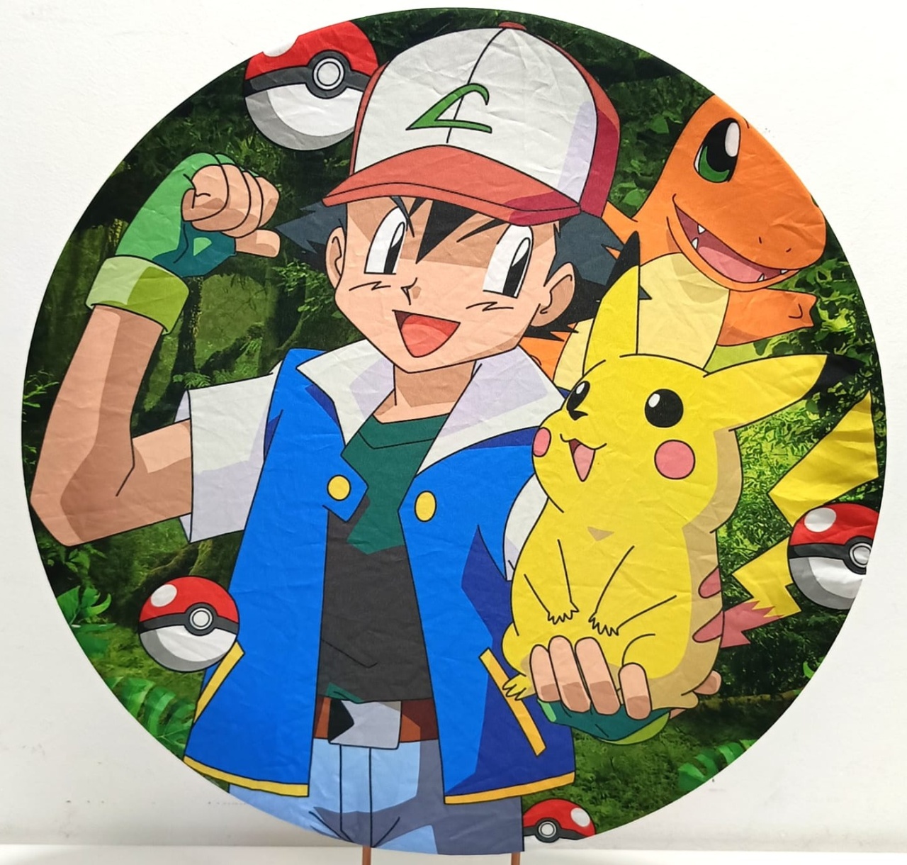 Capa  P/ Painel Circular Pockemon - 50Cm - Vanessalocações
