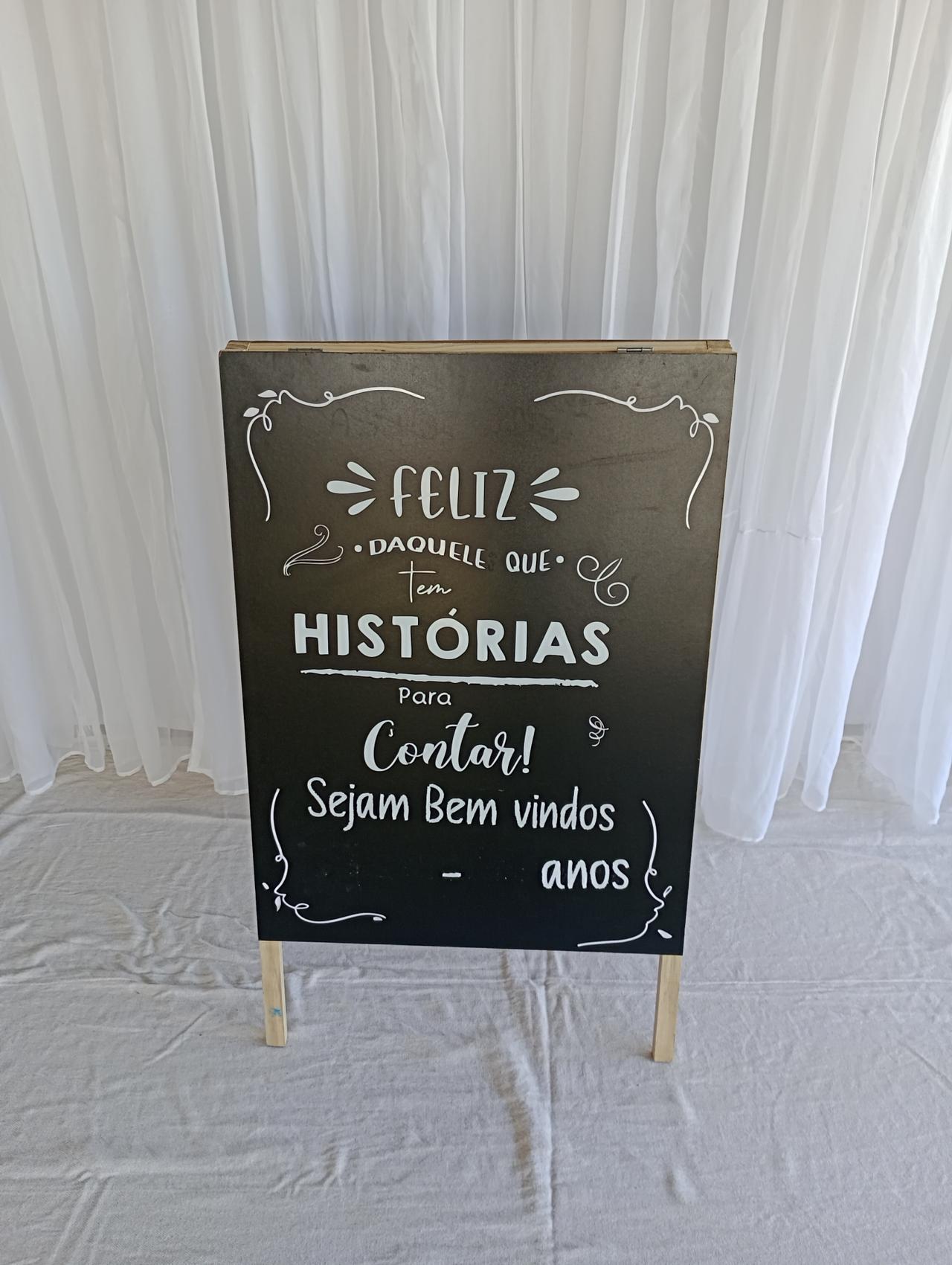 Placa de Chão Quadro/Lousa  Personalizável - Vanessalocações