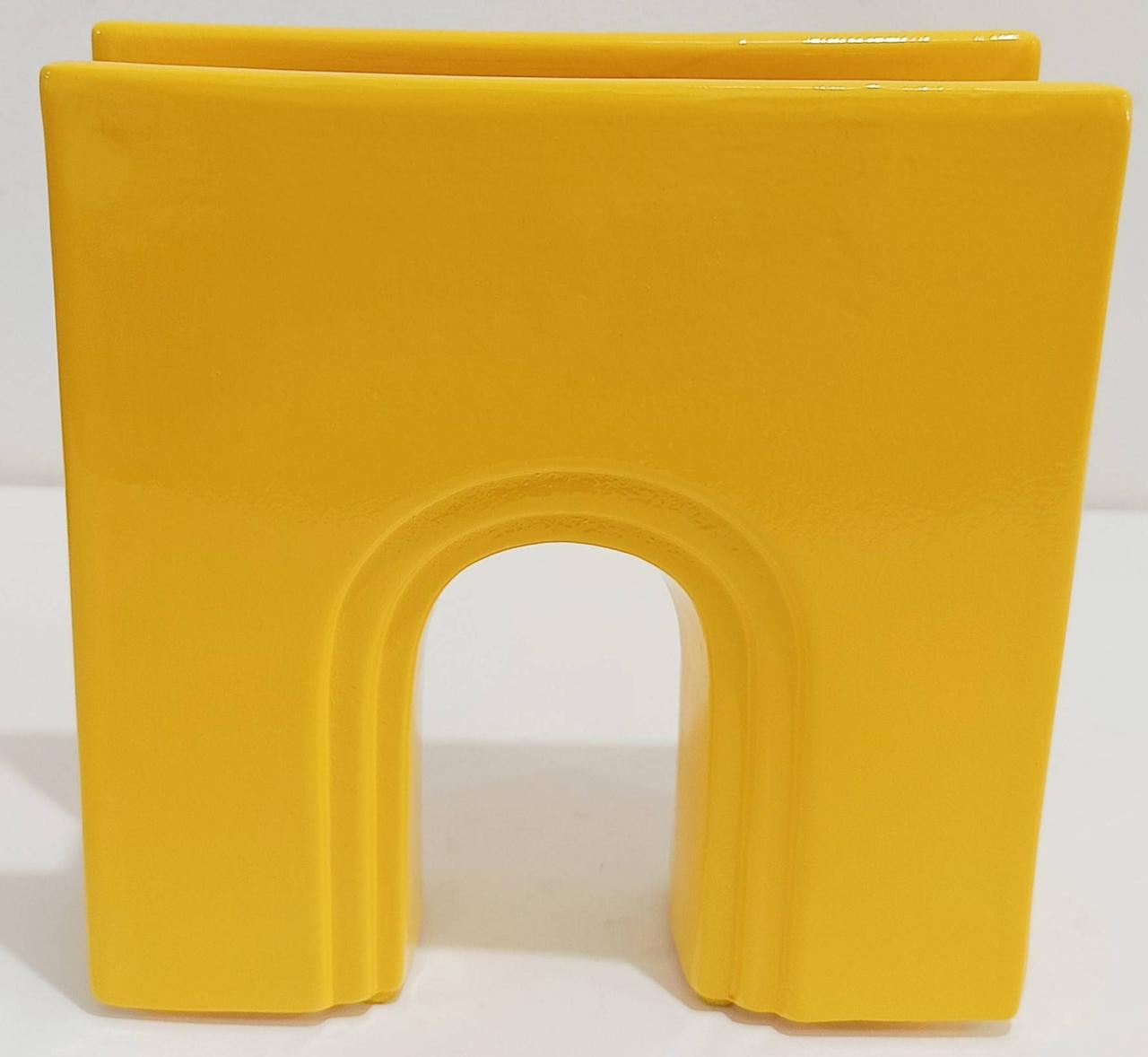 Vaso Cerâmica Portal Amarelo  - Vanessalocações