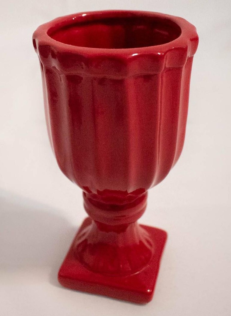 Mini Vaso Cerâmica Vermelho - Vanessalocações