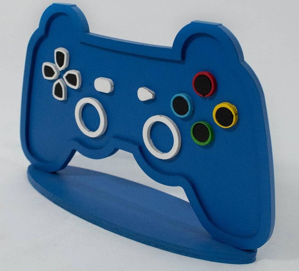 Display Mdf Controle Playstation Azul - Vanessalocações