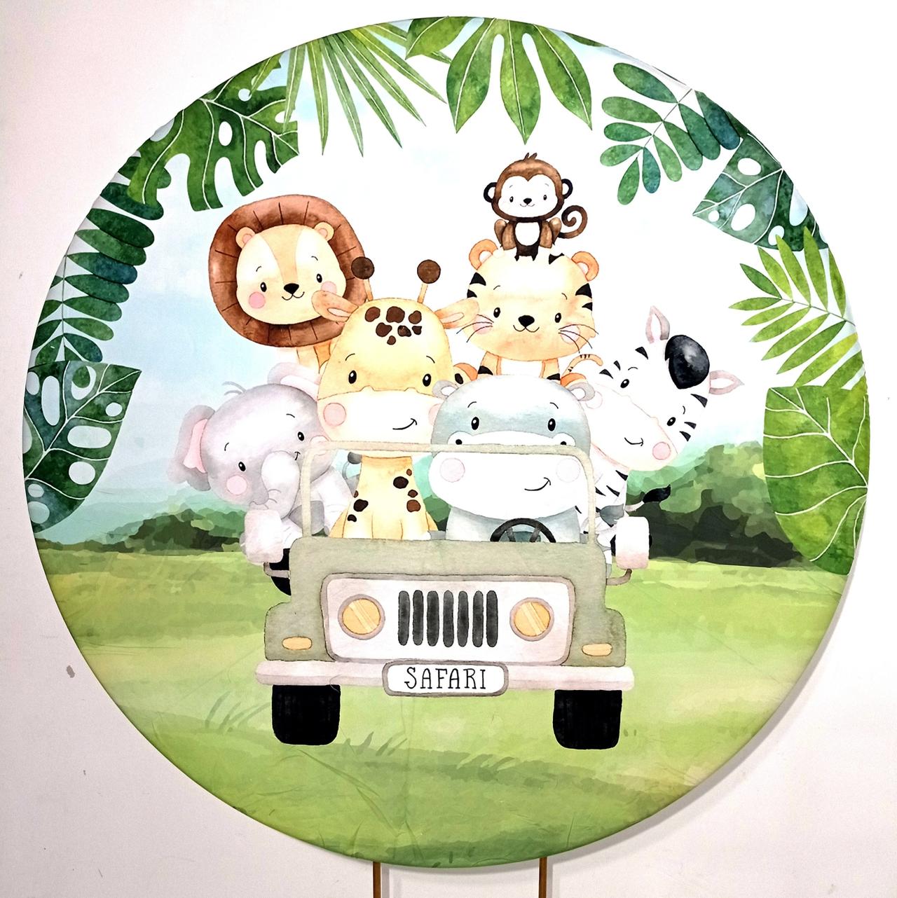 Capa P/ Painel Circular  - Safari - Vanessalocações