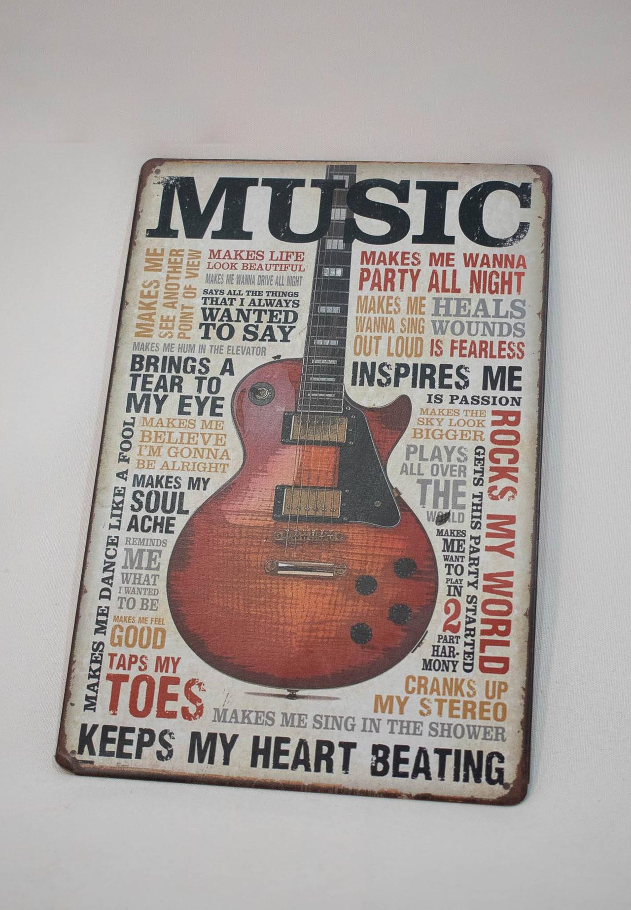 Quadro Retangular de Metal Rock - Vanessalocações