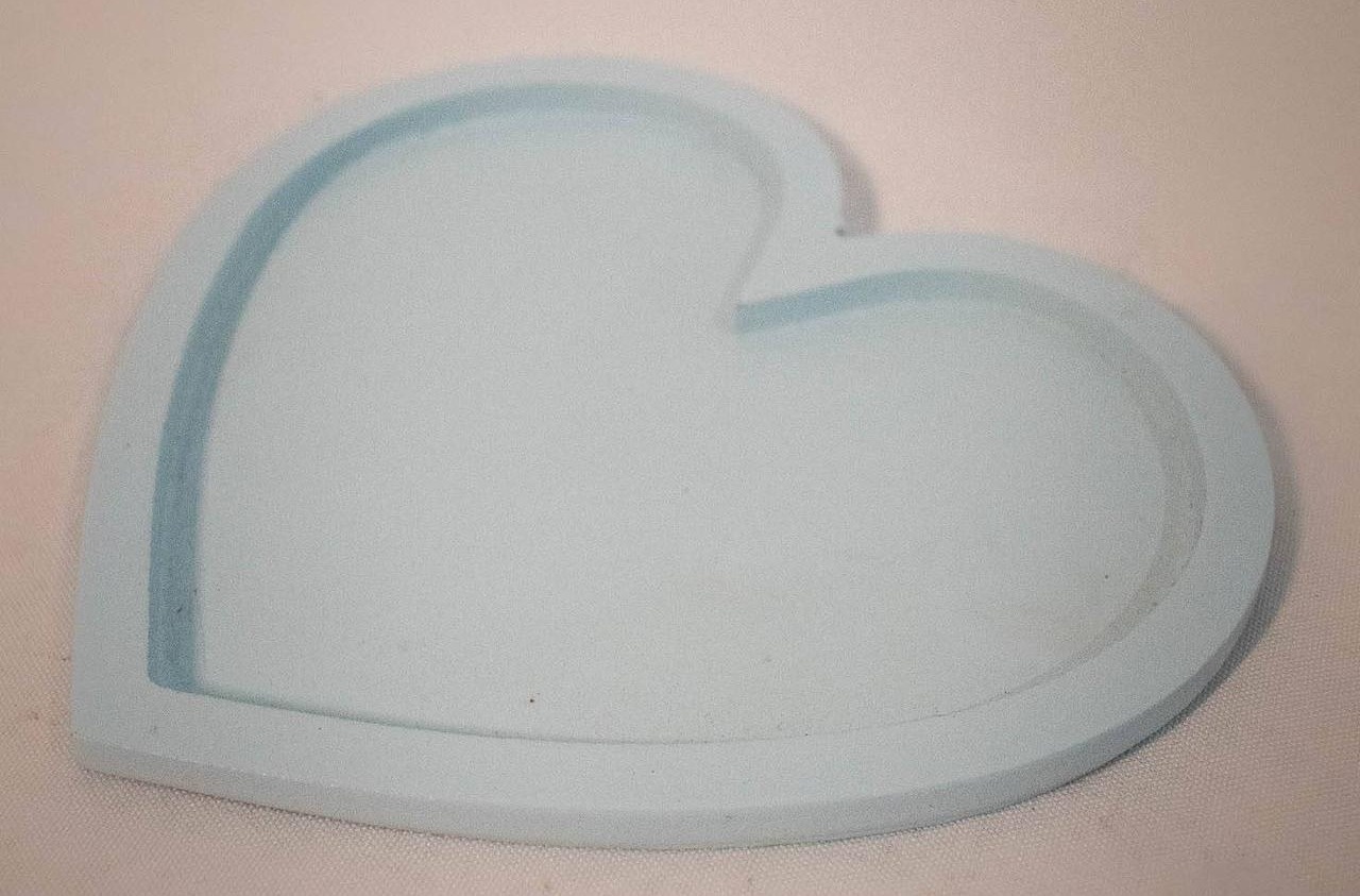 Bandeja  Mdf Coração  Azul Candy - Vanessalocações