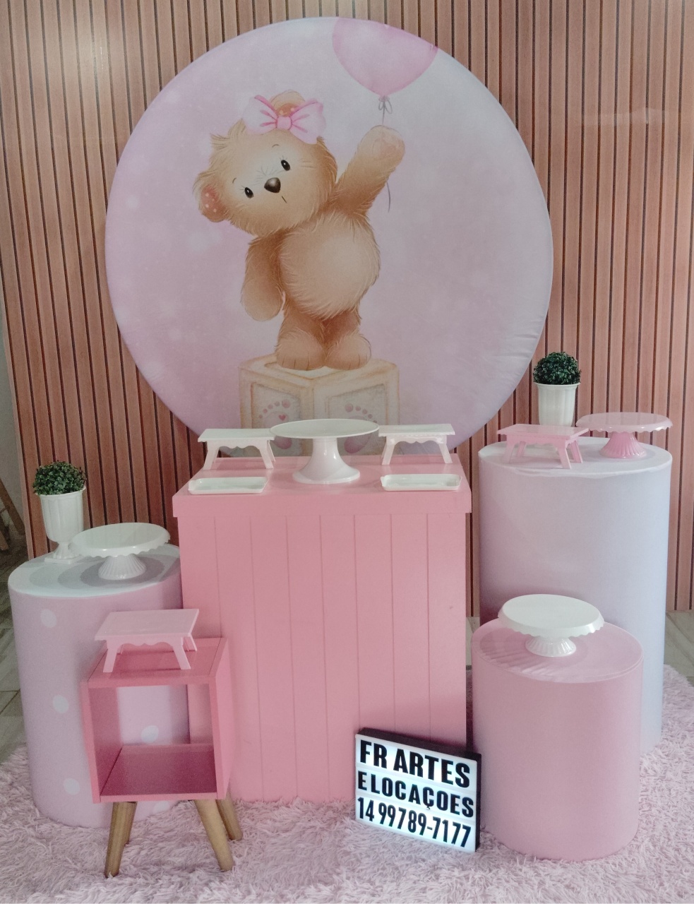 Chá de Bebe Rosa 2 - Ouro - FR artes