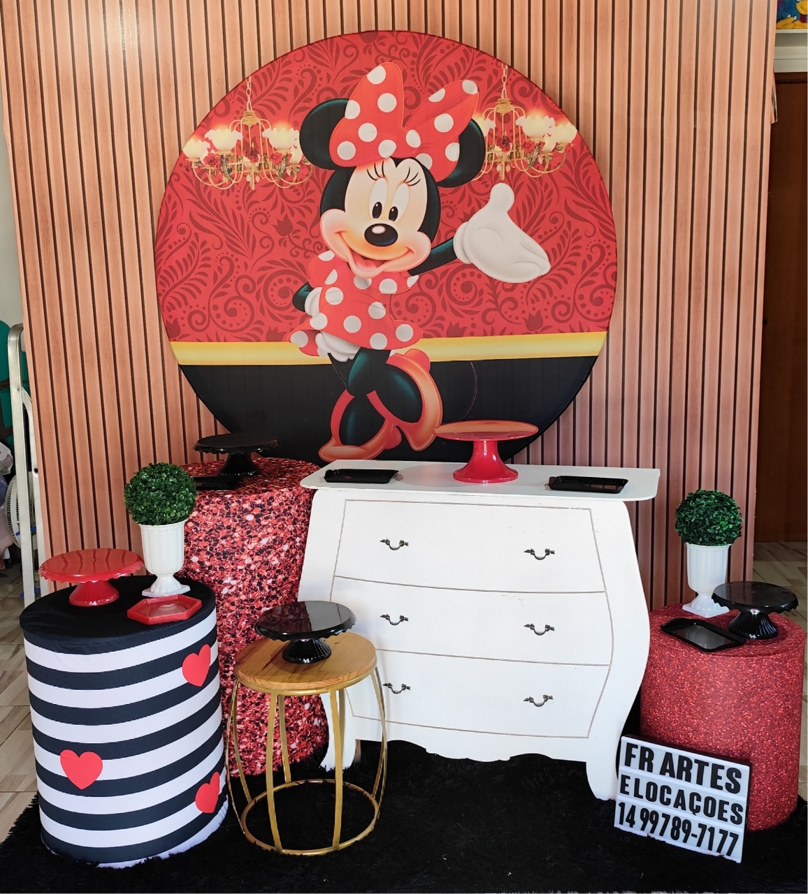 Minnie Vermelha 2 -  Ouro - FR artes