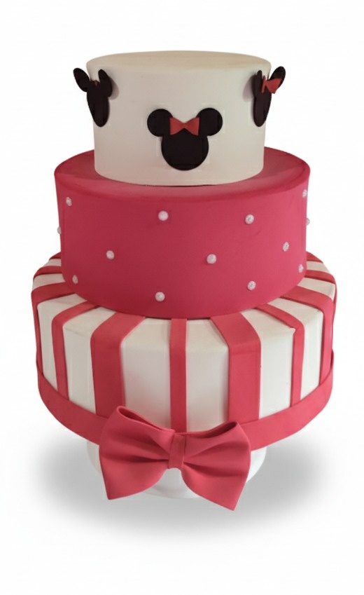 Bolo Fake Temático Minnie Vermelha - FR artes