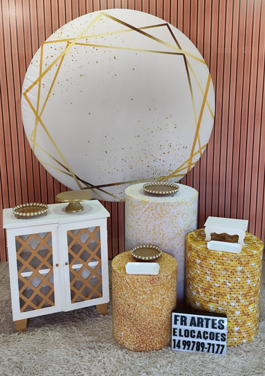 Glitter Branco E Dourado - Prata - FR artes