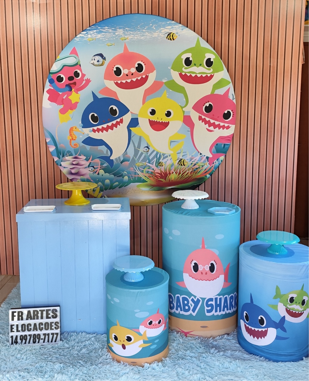Baby Shark Azul - Prata - FR artes
