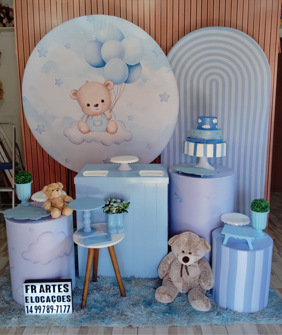 Chá de Bebe Azul 2 - Ouro - FR artes