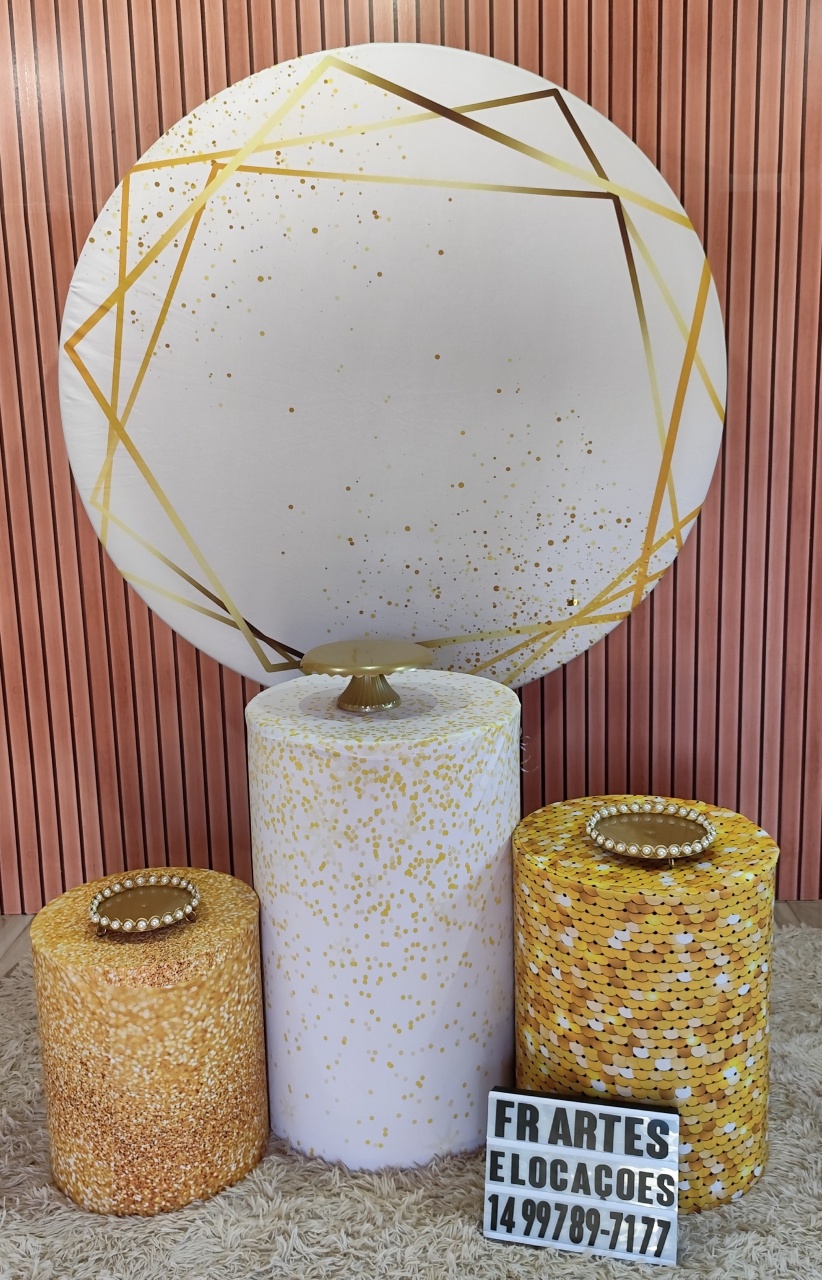 Glitter Branco E Dourado - Bronze - FR artes