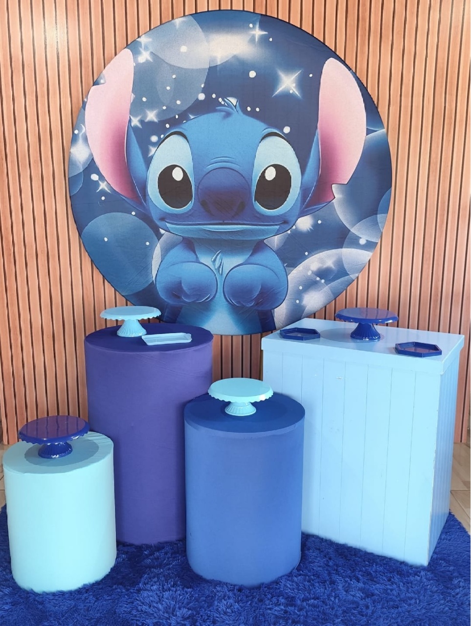 Stitch Azul - Prata - FR artes