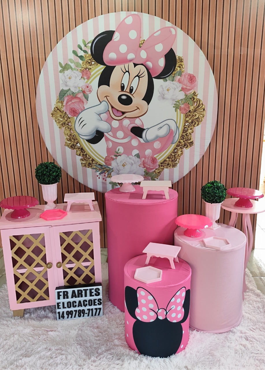 Minnie Rosa -  Ouro - FR artes