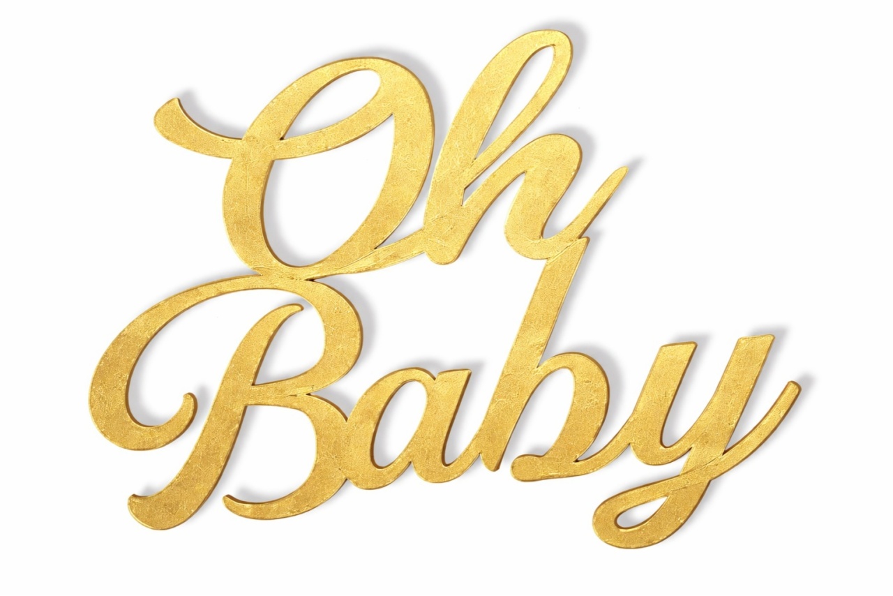 Oh Baby Mdf Dourado  - FR artes