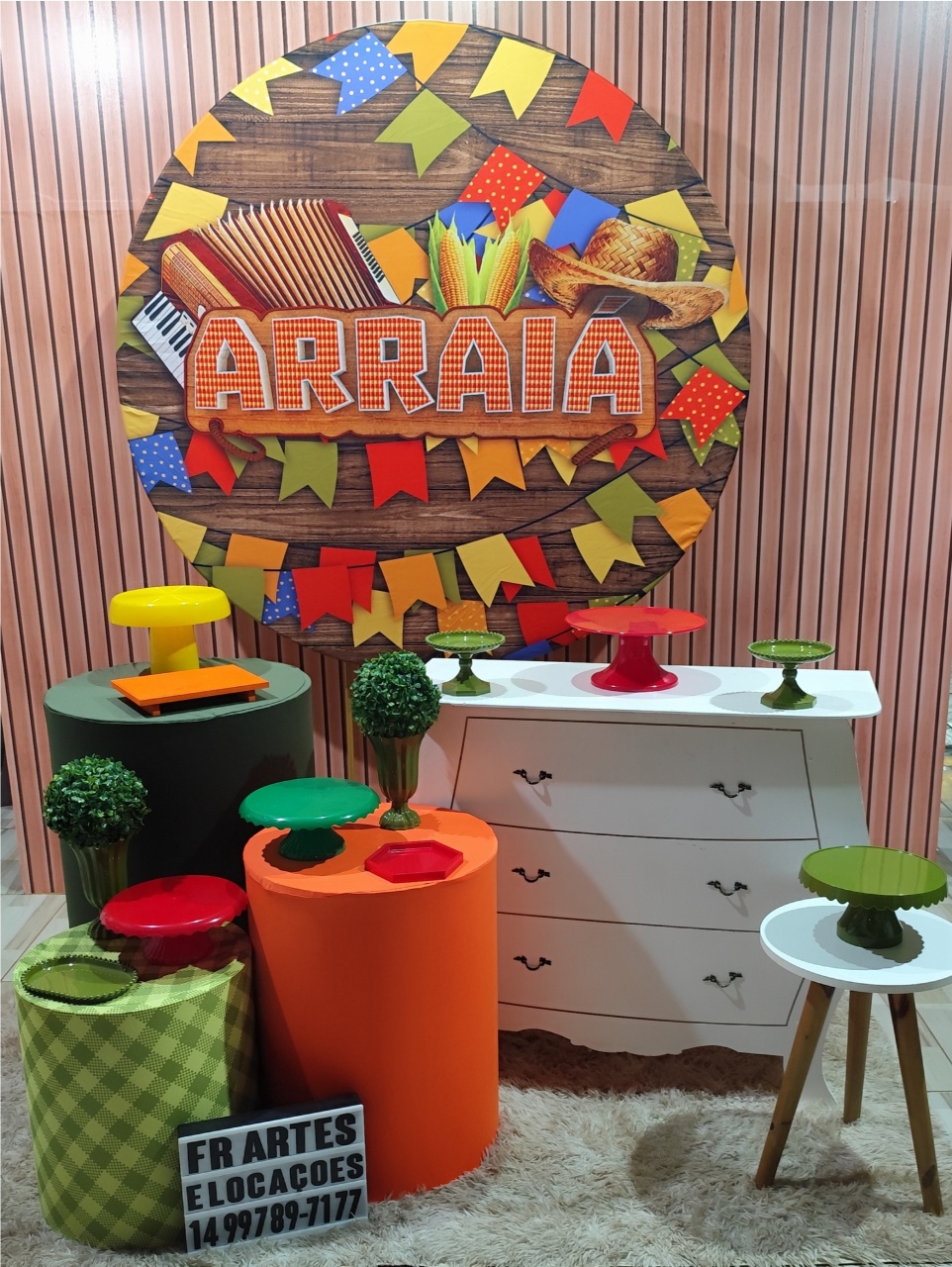 Arraiá Madeira - Ouro - FR artes