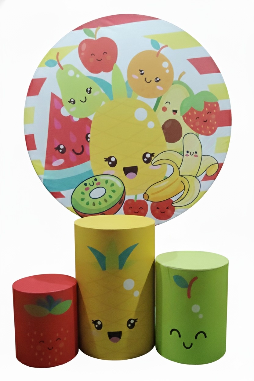 Jogo de Capa (Painel + Cilindros) Frutas - FR artes