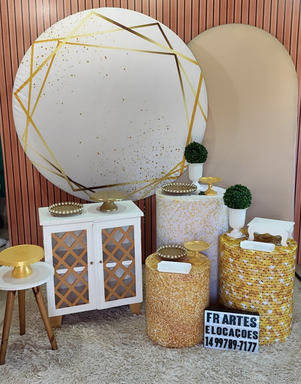 Glitter Branco E Dourado - Completo - FR artes