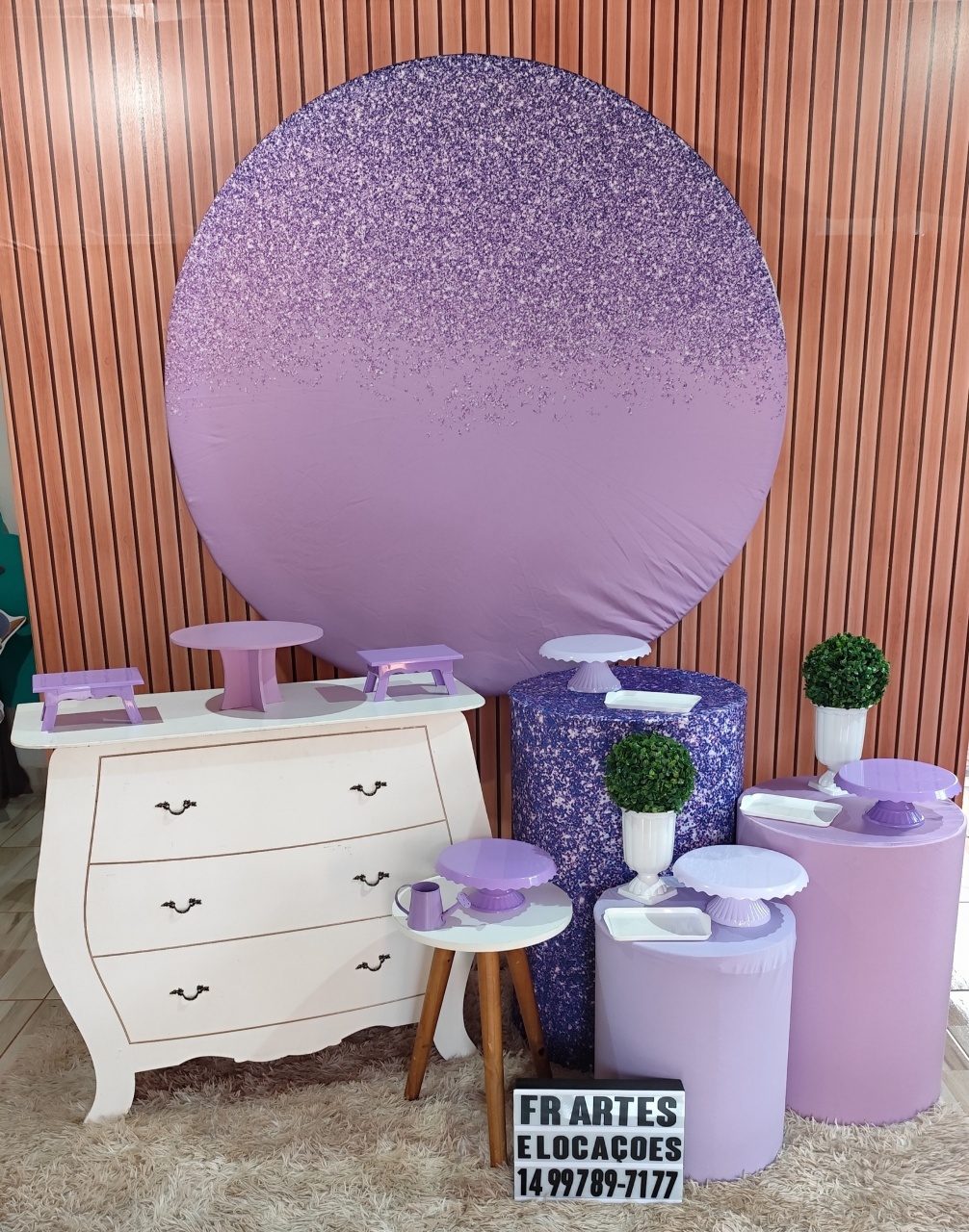 Glitter Lilas- Ouro - FR artes
