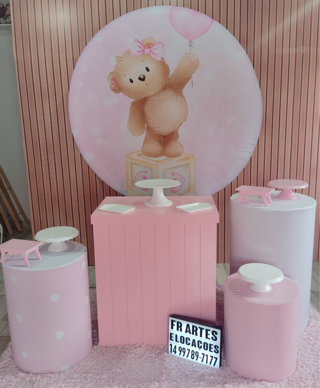 Chá de Bebe Rosa 2 - Prata - FR artes