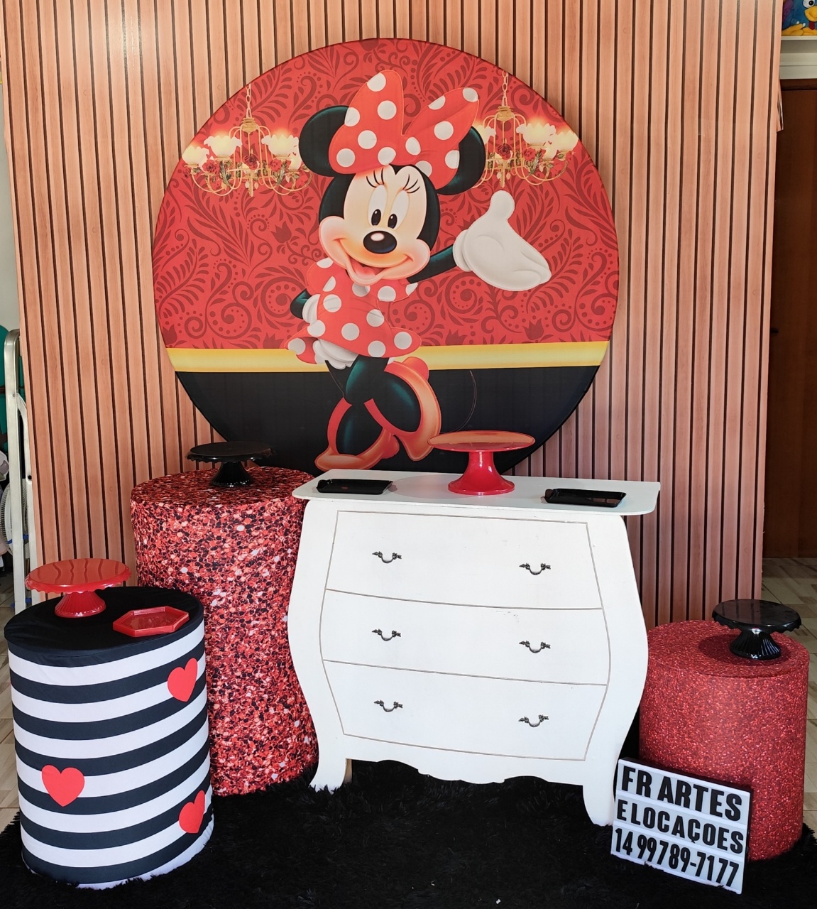 Minnie Vermelha 2 -  Prata - FR artes