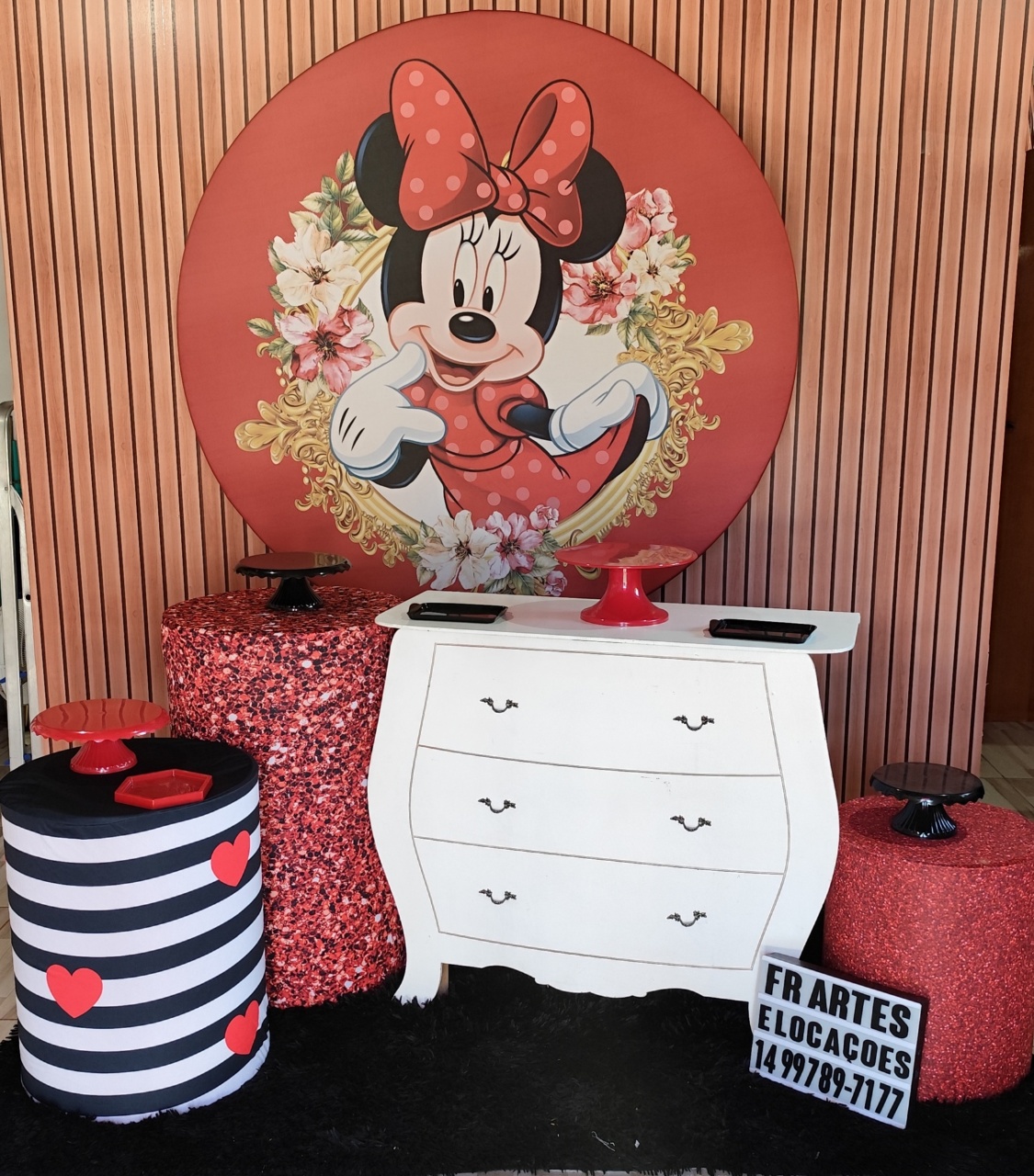 Minnie Vermelha 1 -  Prata - FR artes