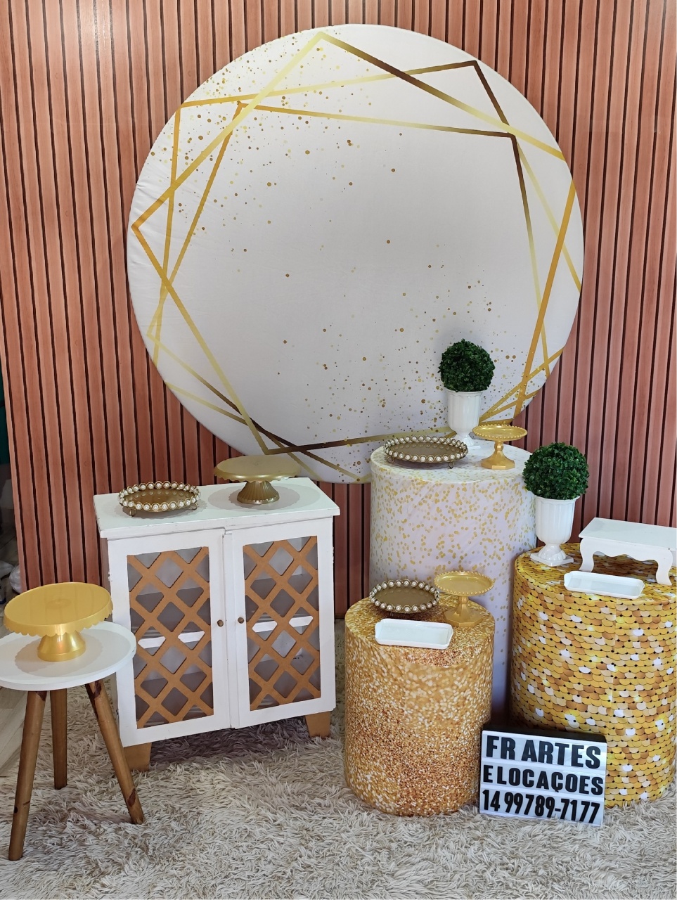 Glitter Branco E Dourado - Ouro - FR artes