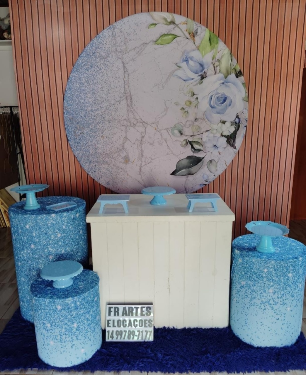 Floral Azul - Prata - FR artes