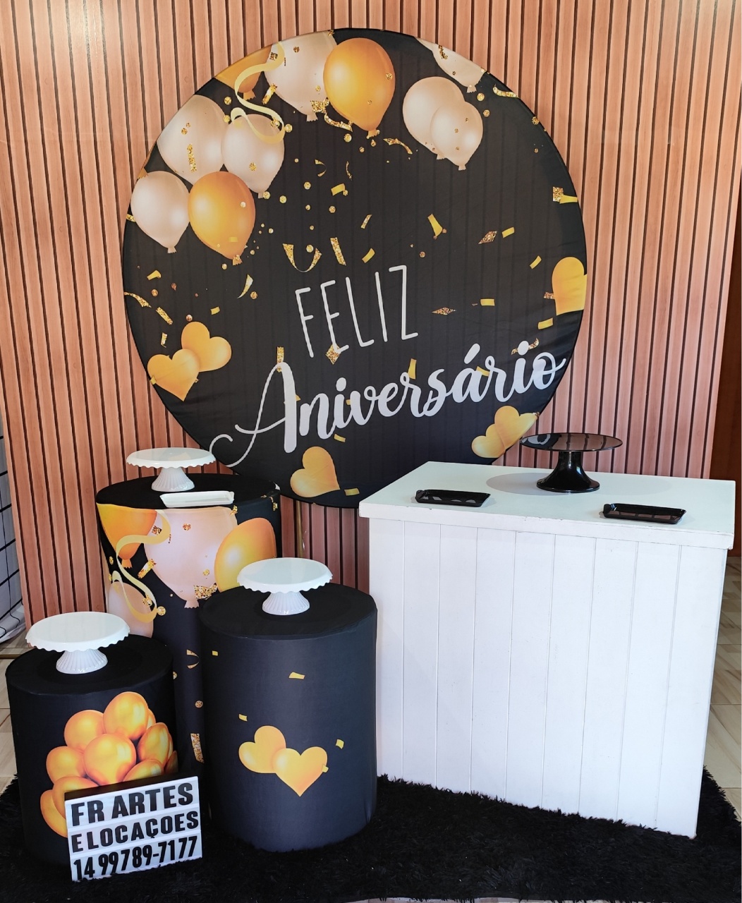 Feliz Aniversario - Prata - FR artes