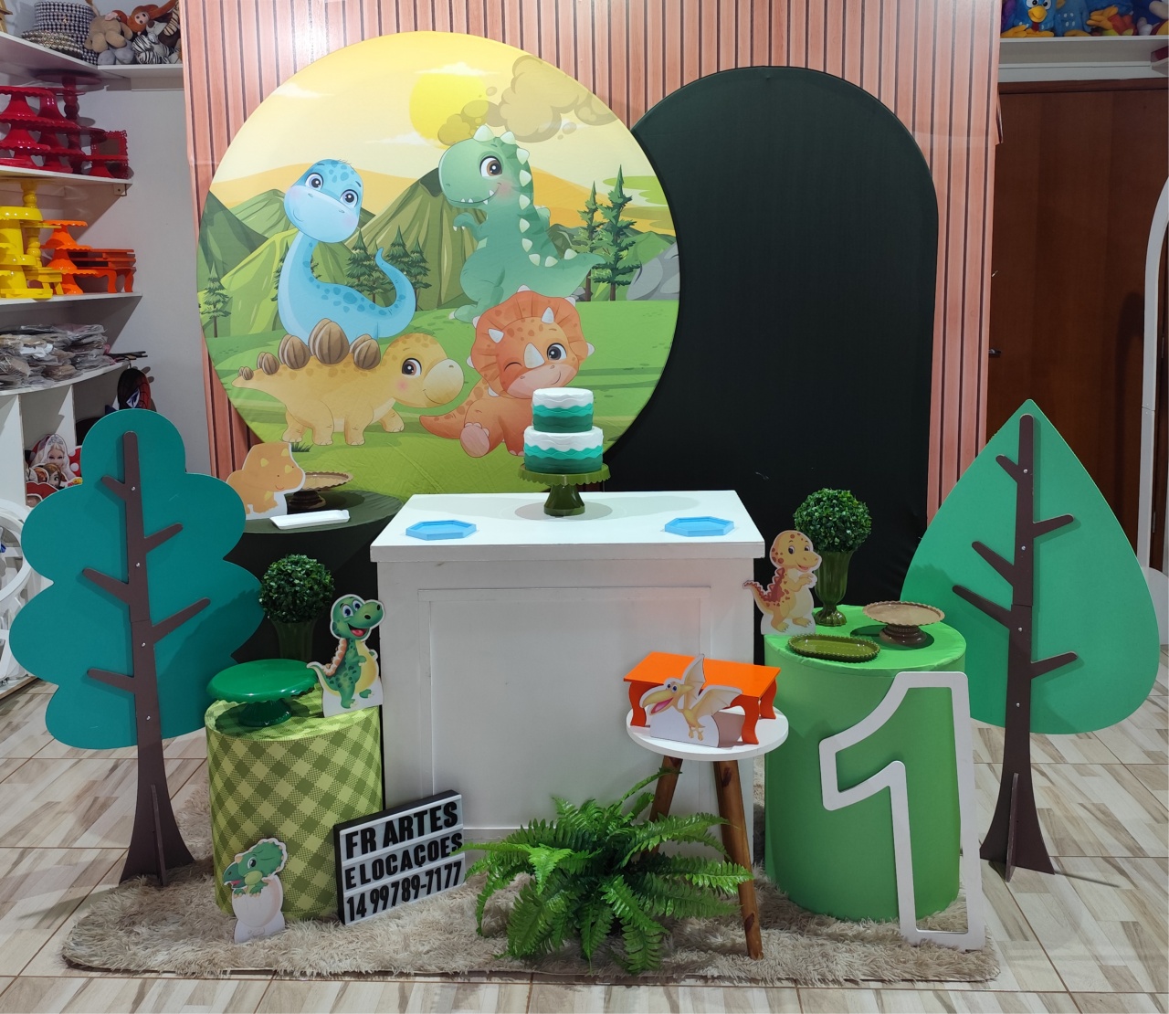 Dino Baby - Completo (Incluir Samambaia E Numero Mdf) - FR artes