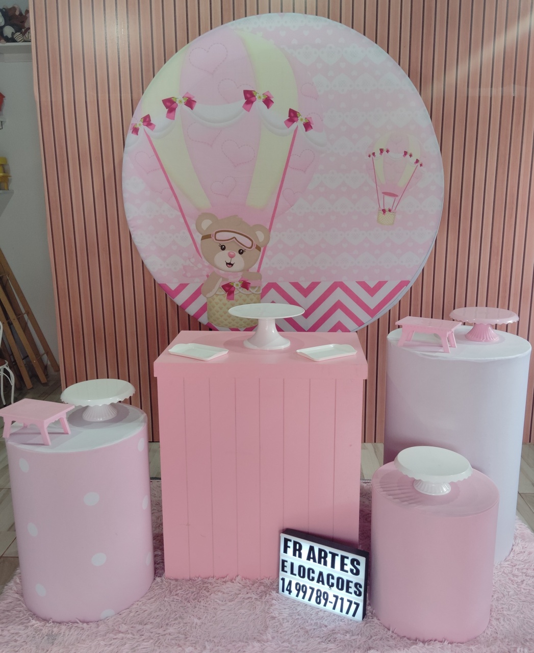 Chá de Bebe Rosa 1 - Prata - FR artes