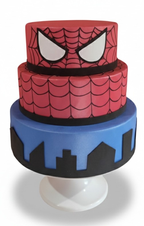 Bolo Fake Temático Homem Aranha - FR artes
