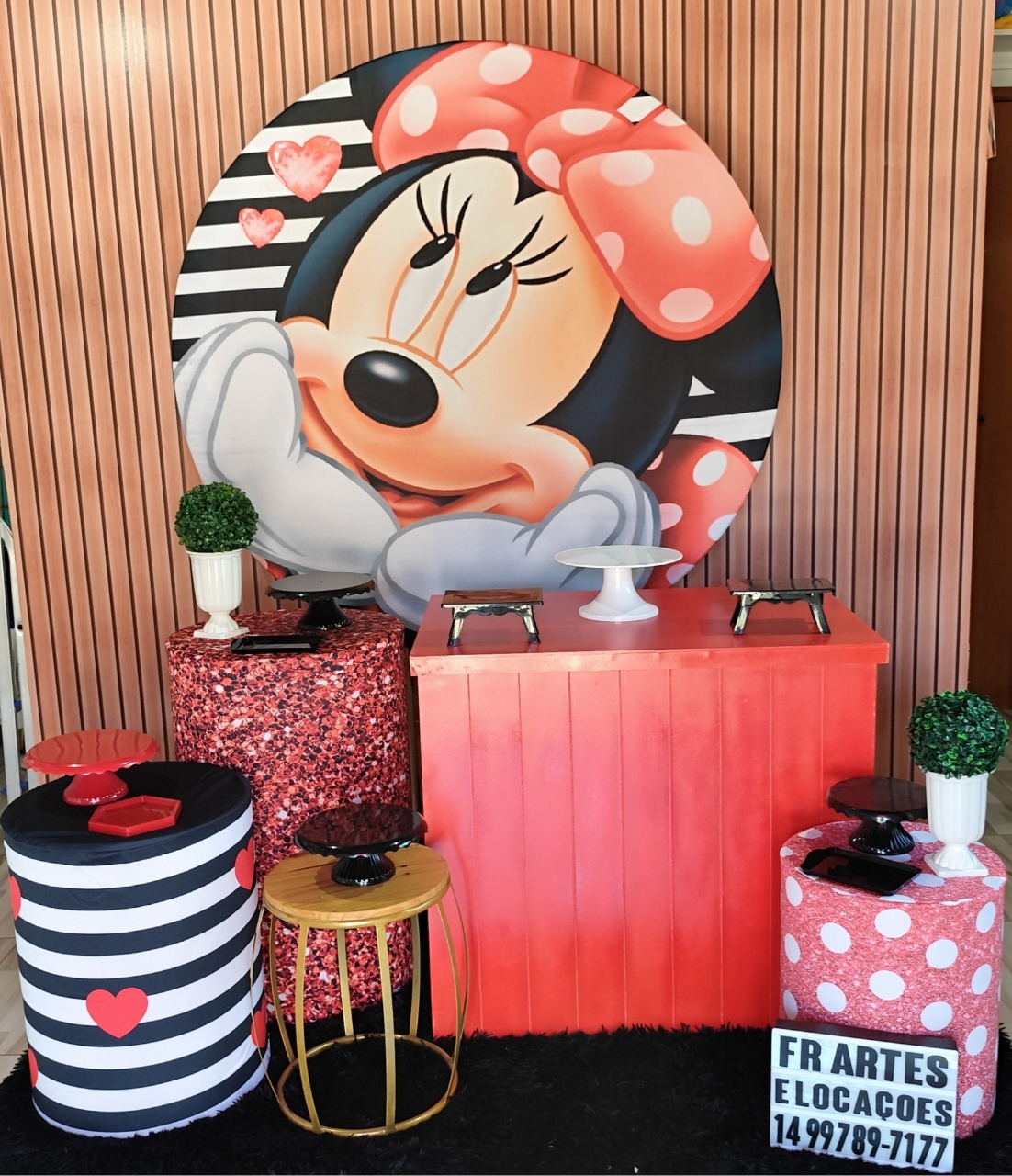 Minnie Rosto -  Ouro - FR artes