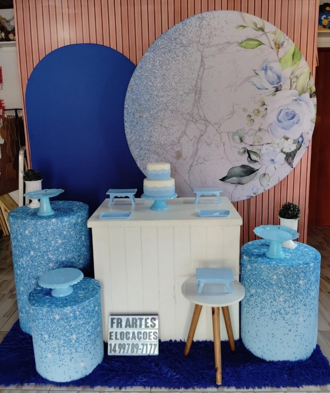 Floral Azul - Completo - FR artes