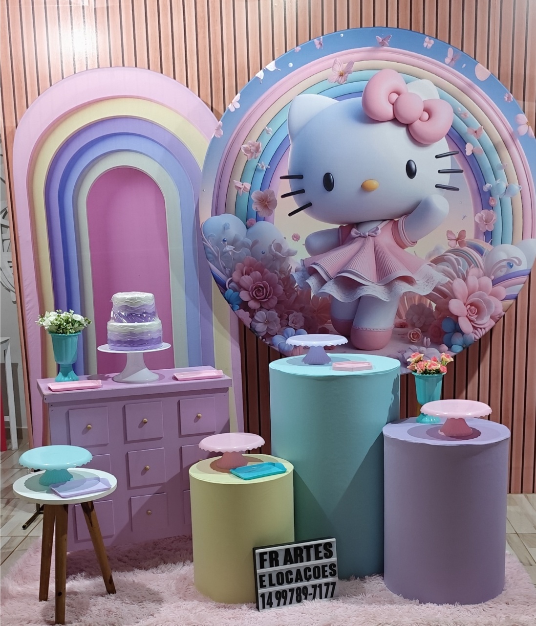 Hello Kitty Arco-Iris - Completo - FR artes