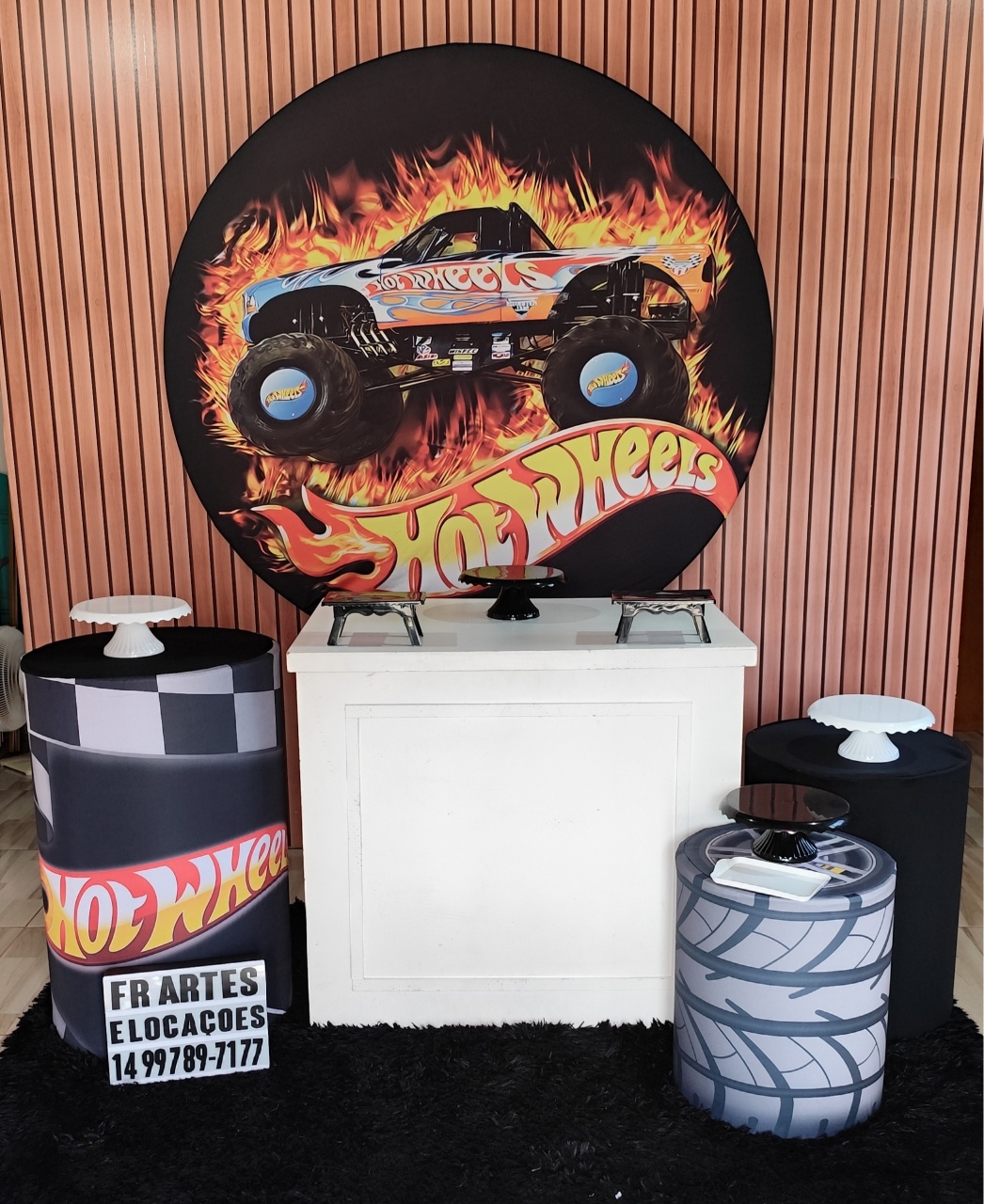 Hotwheels Preto -  Prata - FR artes