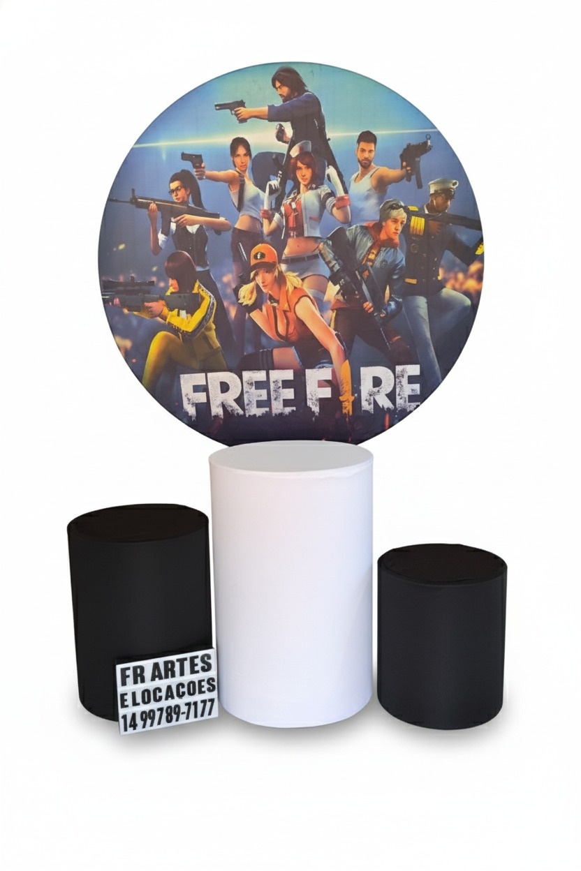 Jogo de Capa (Painel + Cilindros) Free Fire - FR artes