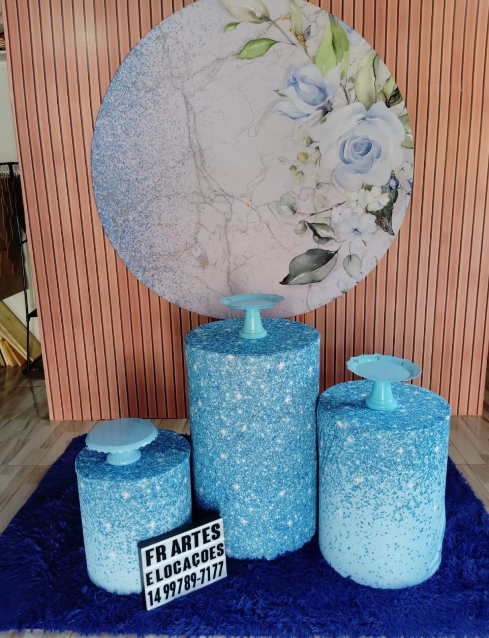 Floral Azul - Bronze - FR artes