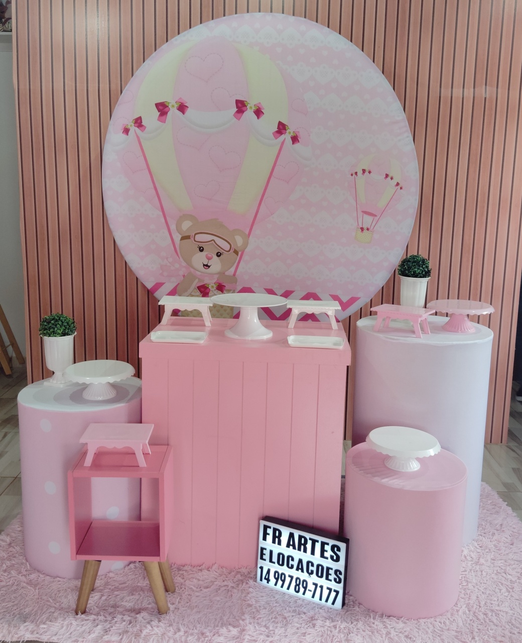 Chá de Bebe Rosa 1 - Ouro - FR artes