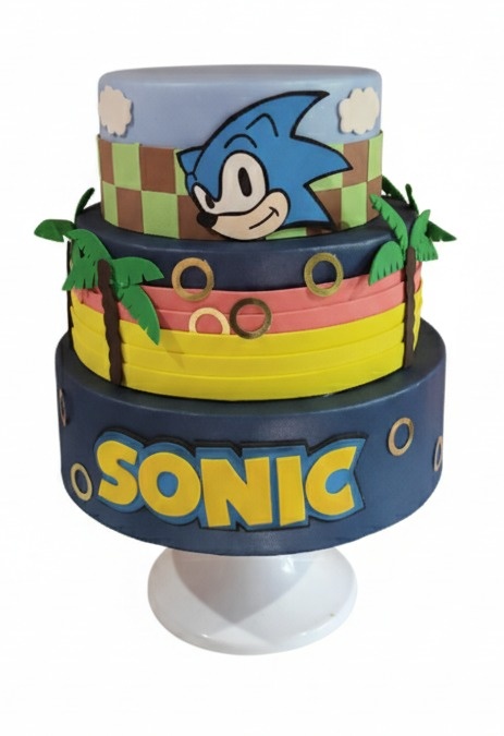 Bolo Fake Temático Sonic - FR artes