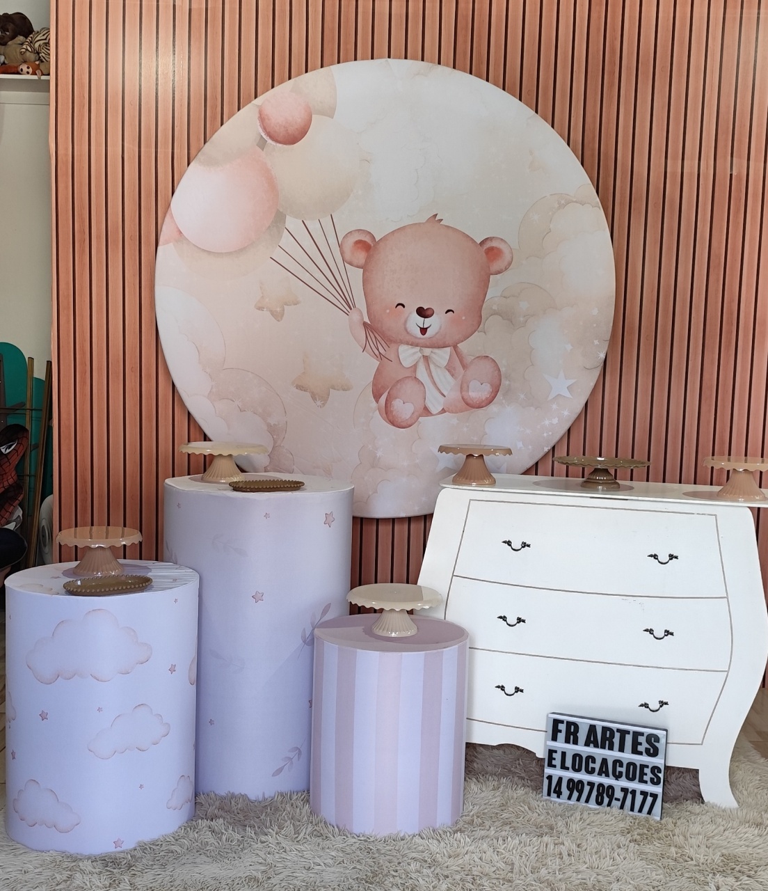 Chá de Bebe Bege - Prata - FR artes